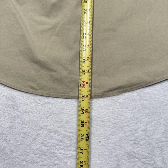 L.L.Bean Shirt Mens Large Tall Khaki 100% Cotton Button Up Long Sleeve Workwear - Picture 8 of 9